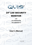 24” LED SECURITY MONITOR User's Manual