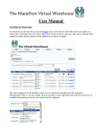 User Manual for Web Based Midas - Marathon Warehouse Distribution