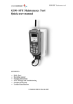GSM&ndash;SPY Maintenance Tool Quick user manual
