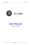 User Manual DJ-1800