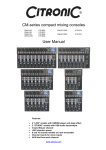 CM-series compact mixing consoles User Manual