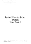 Deeter Wireless Sensor System User Manual