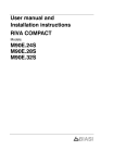 User manual and Installation instructions RIVA COMPACT