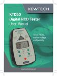 KTD50 Digital RCD Tester User Manual