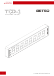 User manual BETSO TCD-1 1&ldquo; Compact Time Code display