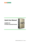 SG30KTL-M PV Grid-Connected Inverter Quick User Manual