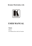 USER MANUAL - Edinburgh Projector Sales