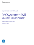 PACSystems RSTi DeviceNet Network Adapter User's Manual, GFK