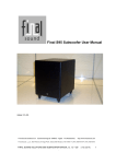 Final S95 Subwoofer User Manual