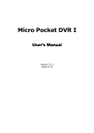 Micro Pocket DVR I User's Manual