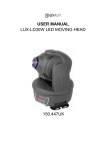 USER MANUAL LUX-LD30W LED MOVING HEAD