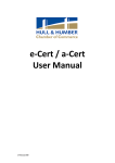 e-Cert / a-Cert User Manual