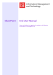 End User Manual SharePoint - London School of Economics and