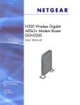 N300 Wireless Gigabit ADSL2+ Modem Router DGN3500 User
