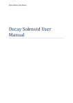 Decay Solenoid User Manual