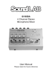 G105DA 4 Channel Stereo Microphone Mixer User Manual