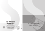 MARSDEN BFA-220R USER MANUAL MARSDEN BFA