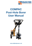 COMPAC Post-Hole Borer User Manual