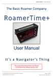 User Manual - The Basic Roamer Company