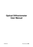 Optical Diffractometer User Manual