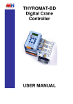 THYROMAT-BD Digital Crane Controller USER MANUAL