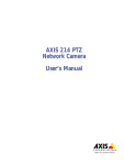 AXIS 214 PTZ Network Camera User's Manual - securi