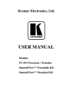 USER MANUAL - Kramer Electronics