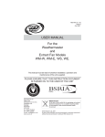 USER MANUAL For the Weathermaster and Extract Fan Models WM