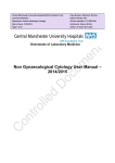 Non Gynaecological Cytology User Manual – 2014/2015