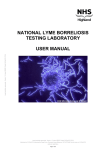 national lyme borreliosis testing laboratory user manual