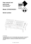 User manual and parts book Verti-Quake Model: 2510/2516/2521