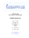 USER'S MANUAL - A&E Gauges Ltd