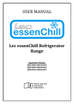 USER MANUAL Lec essenChill Refrigerator Range