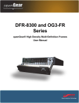 DFR-8300 and OG3-FR Series User Manual
