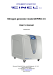 Nitrogen generator model ZEFIRO 3-5 User's manual