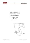 Service Manual _English_ Mixer-Grinders table top and floor