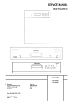 SERVICE MANUAL DISHWASHER - McCulloch Spares, Parts