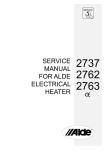 SERVICE MANUAL FOR ALDE ELECTRICAL HEATER