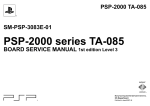 PSP-2000 TA-085 SM-PSP-3083E-01 BOARD SERVICE MANUAL