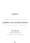 Hot Spring Installation, User and Service Manual Quantum