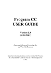 Program CC USER GUIDE
