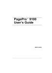 PagePro 9100 User's Guide - Printers
