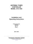 ATC550 Antenna Control Unit Installation Manual