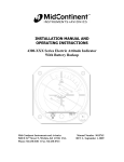INSTALLATION MANUAL AND OPERATING INSTRUCTIONS 4300