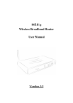 802.11g Wireless Broadband Router User Manual Version 1.1