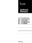 IC-F2721/D/F2710/F2821/D/2810 SERVICE MANUAL