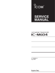 IC-M604 SERVICE MANUAL