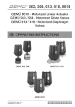 OPERATING INSTRUCTIONS GEMÜ 9618 - Motorized