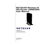 NETGEAR Wireless-N 300 Router JWNR2000 User Manual