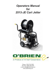 Operators Manual for 2513-JE Cart Jetter - Hi
